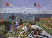 Claude Monet Terrace at Saint-Adresse oil painting reproduction